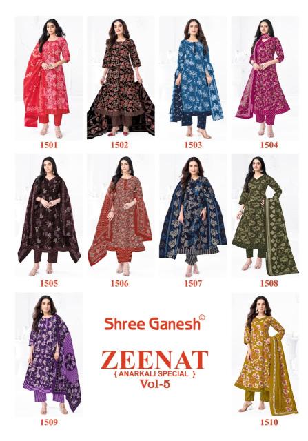 Shree ganesh zeenat vol-5 wholesale anarkali kurtis in surat